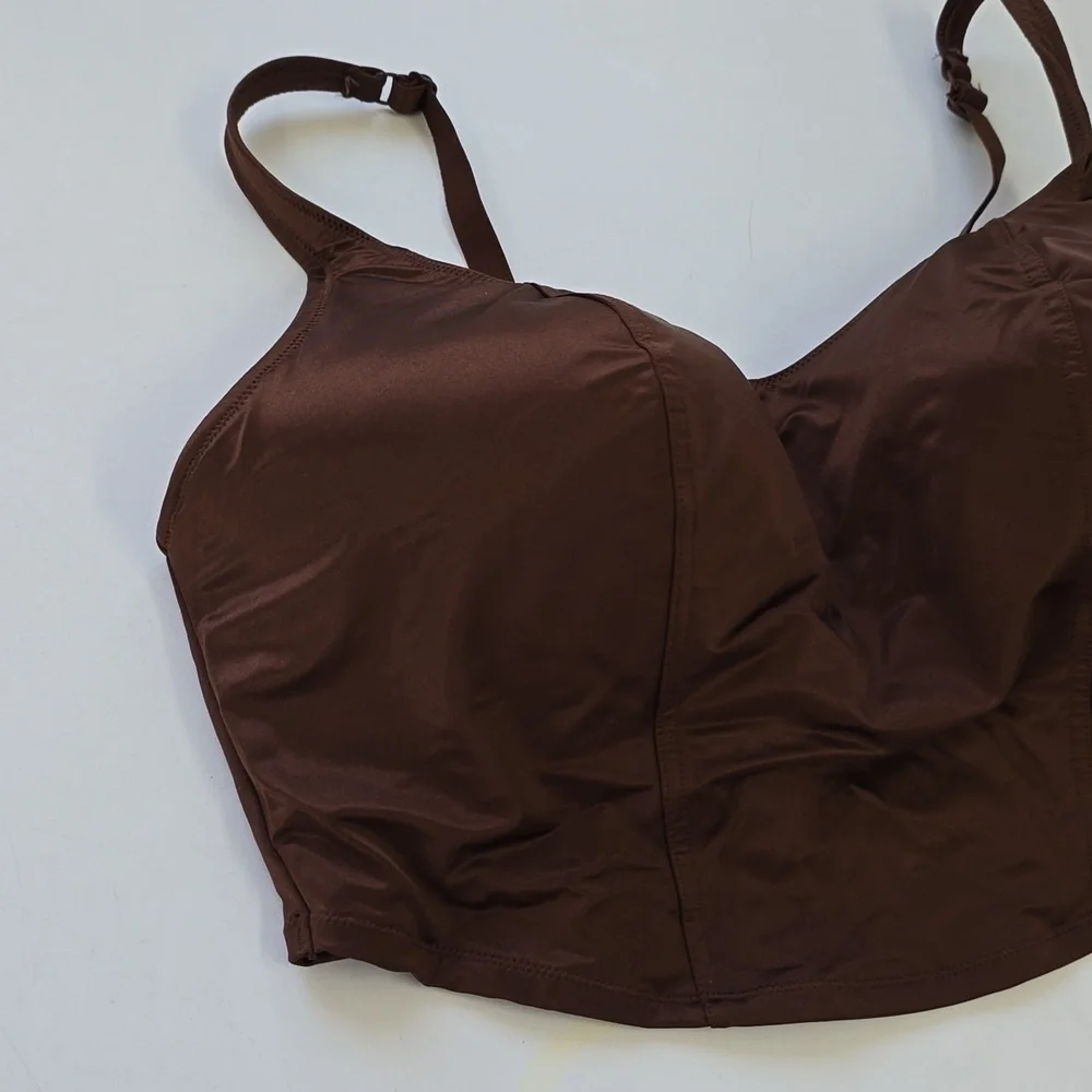 PINK Bralettes & Bra Tops Satin Lightly Lined Corset Top